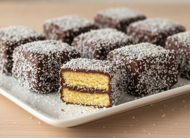 Lamingtons (Australische Kokoswürfel)