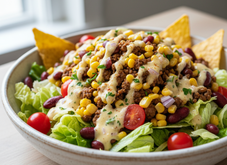 Tacosalat mit Mais
