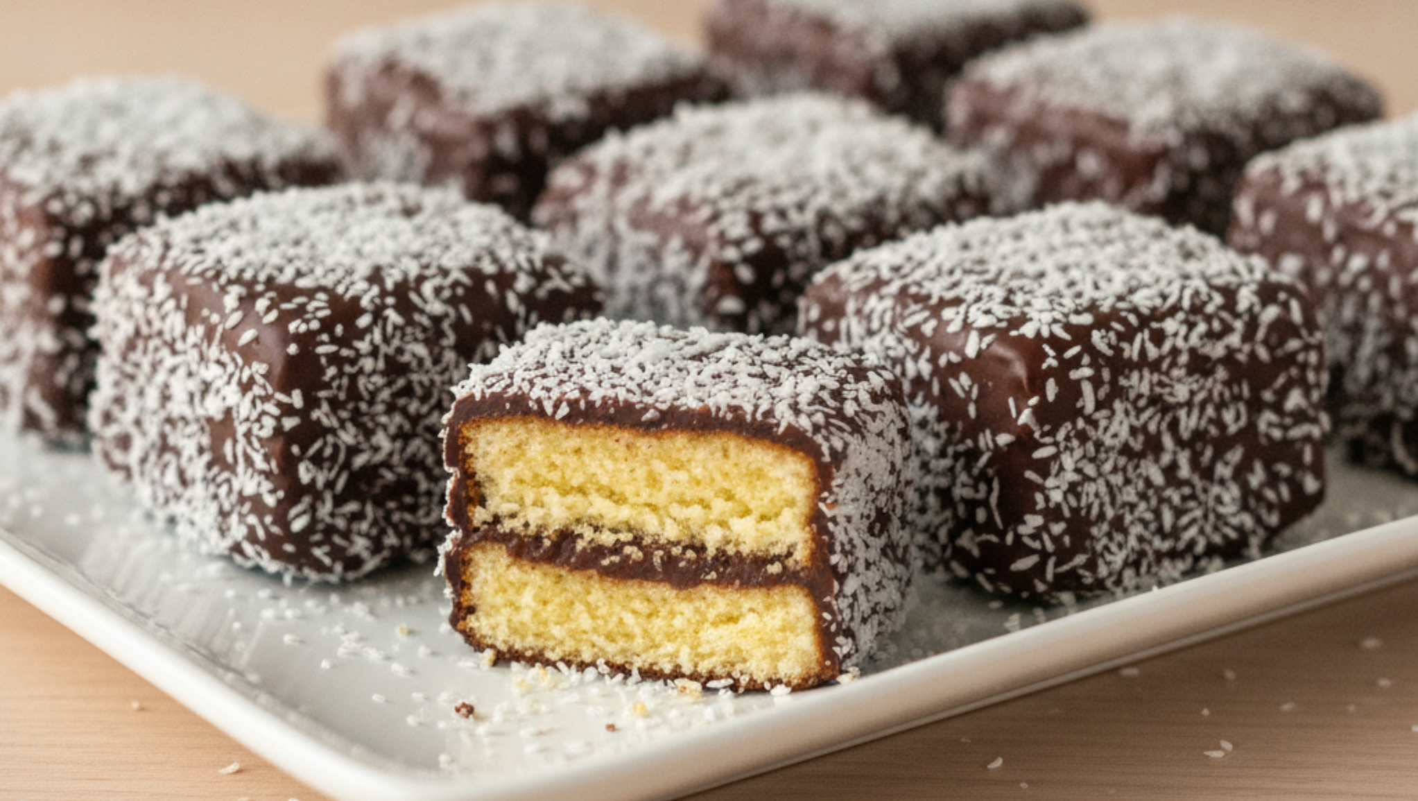 Lamingtons (Australische Kokoswürfel)
